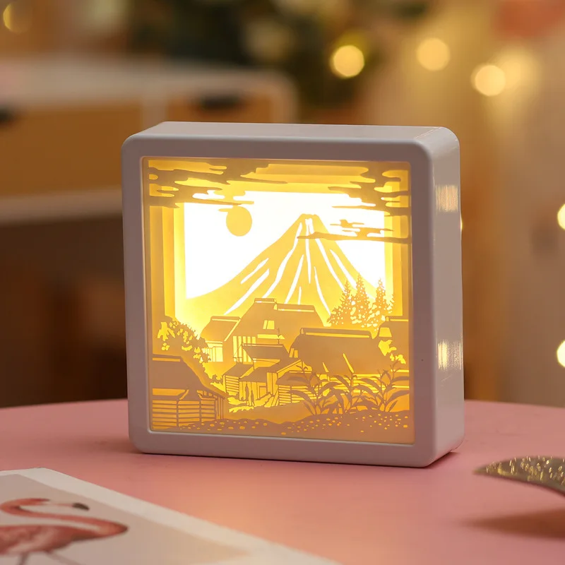 Подарок на день рождения для подруги бойфренда 3D Бумага резьба огни USB годовщину