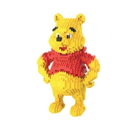 disney 20cm winnie the pooh diamond bricks bear micro mini building blocks figure toys for children