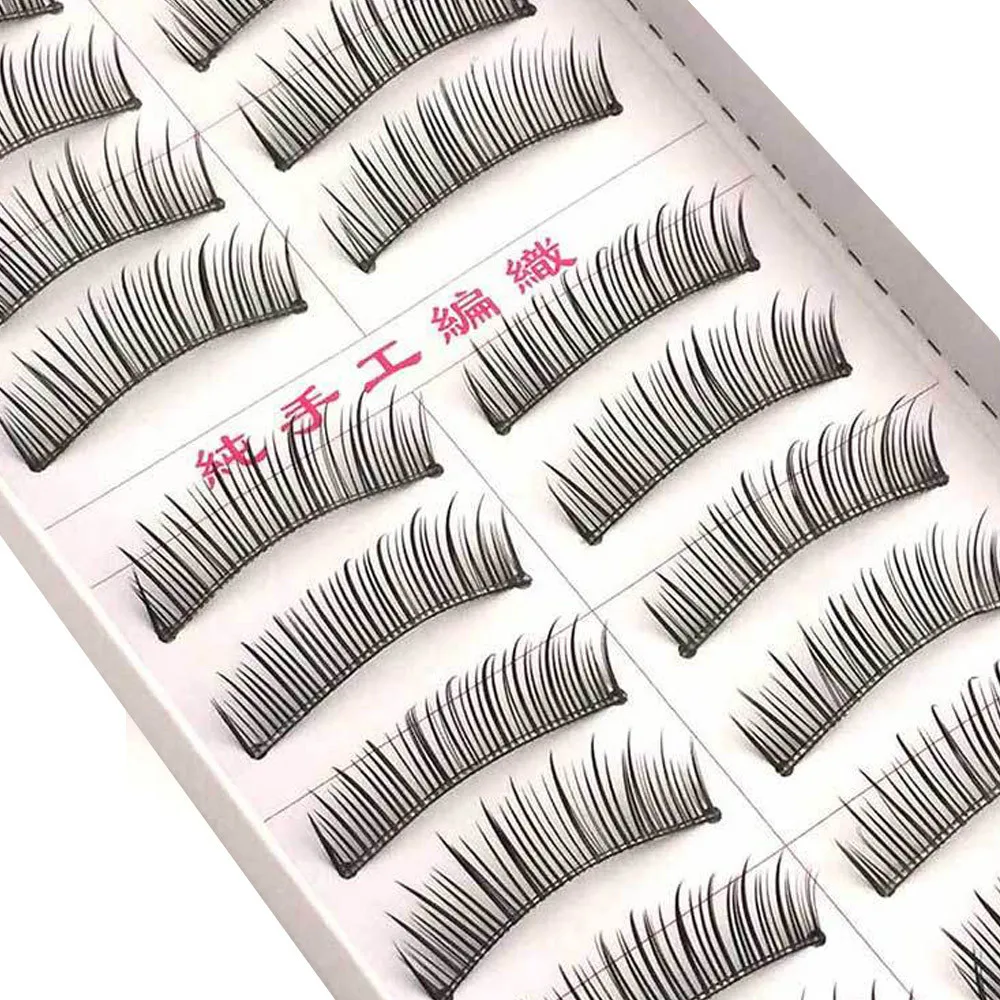 10 пар Роскошных Модных натуральных длинных накладных ресниц ручной работы