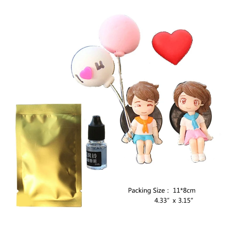 

Cartoon Boy Girl Car Air Freshener Holder Creative Perfume Clip Automotive Interior Trim for Air Environment Fresher