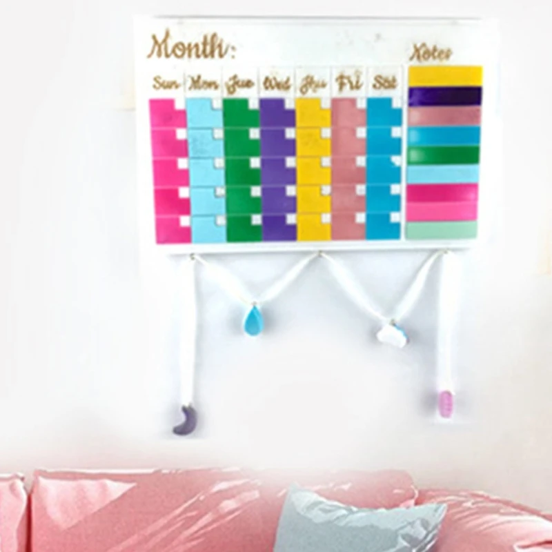 

Reusable Silicone Mold for Making Calendar Board Resin Mold with Erasable Marker Weekly Planner Board