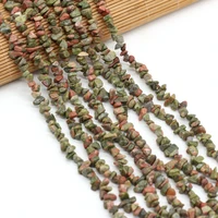 natural stone 3 6mm irregular shape freeform chip beads unakite string bead for jewelry making bracelet necklace accessories
