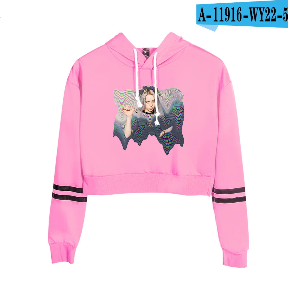 pink Новое поступление, толстовки с капюшоном Billie Eilish для женщин, пикантные весенне-осенние хлопковые уличные толстовки Harajuku Billie Eilish для девочек - Цвет: pink