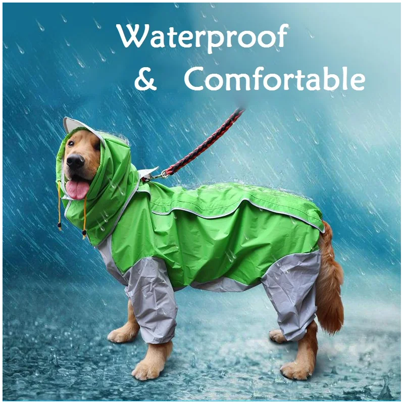 

Дождевик для собак, водонепроницаемые костюмы для собак, дождевая накидка в горошек, Женская куртка с капюшоном, пончо, дождевик для домашни...