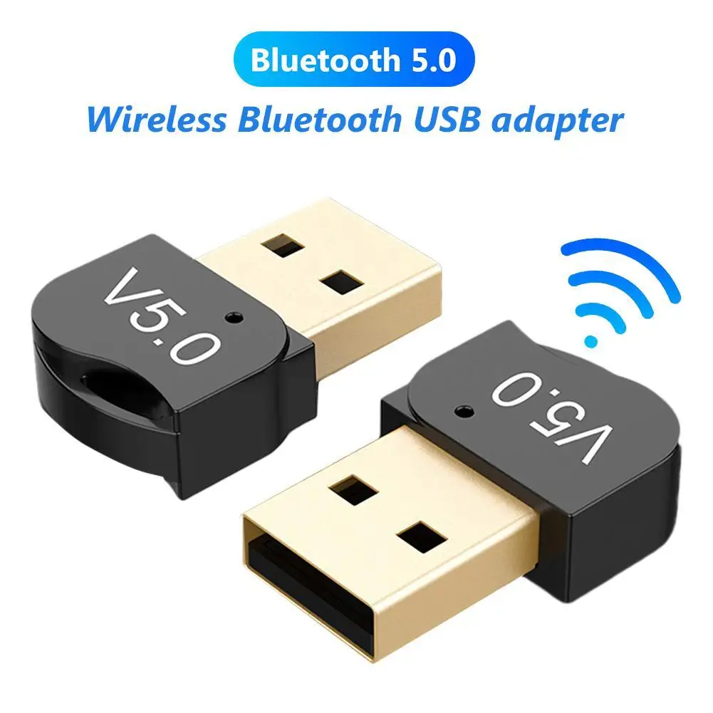 

2021 New Mini USB Adapter Wireless Bluetooth 5.0 Dongle Audio Adapter No Delay Receiver Transmitter For PC Laptop