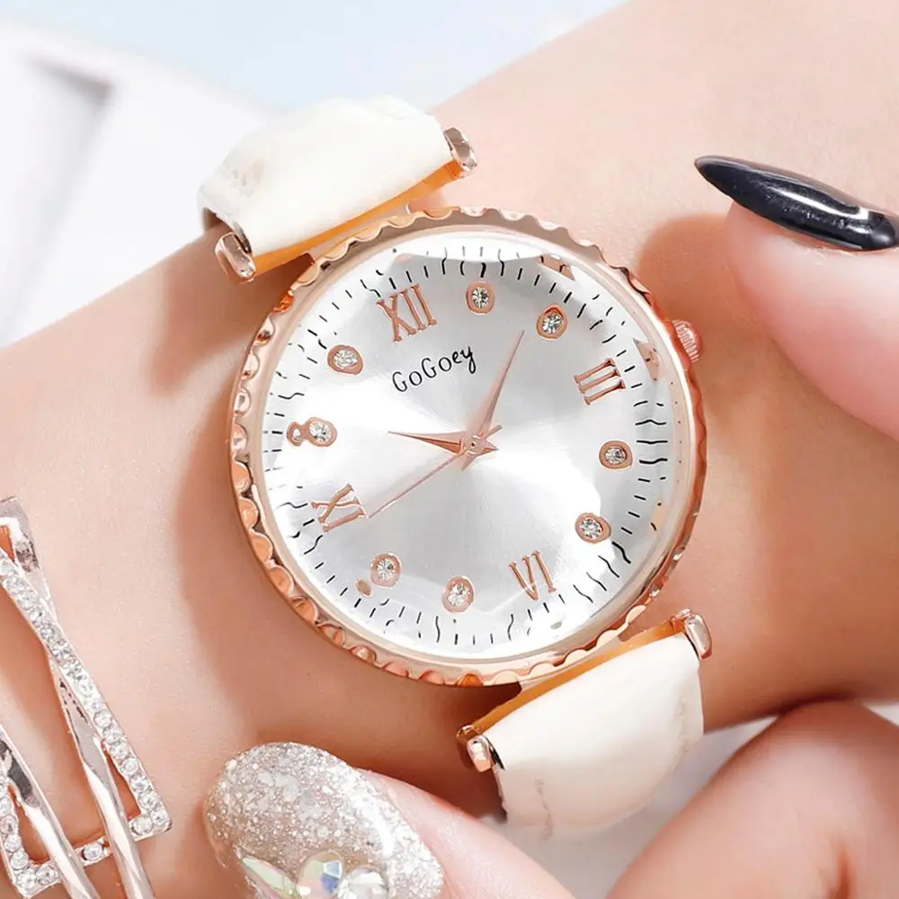 

Gogoey Watches Women Watches Casual Ladies Watches Leather Strap Quartz Wristwatches Female Watches relojes dama horloge vrouw