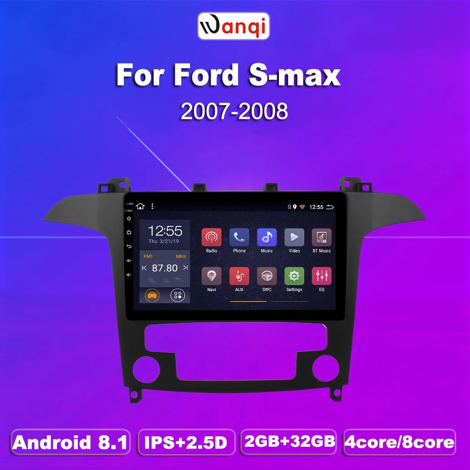9 дюймов Android 8 1 автомобильный Dvd Gps плеер для Ford S Max 2007 2008 встроенный радио видео