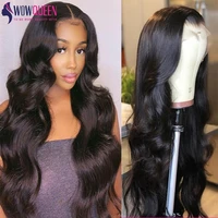 wowqueen body wave lace front wig hd lace frontal wig brazilian remy hair closure wig pre plucked lace front human hair wigs