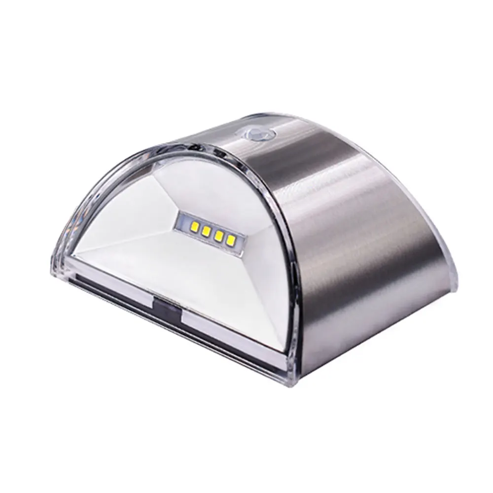 Нержавеющая сталь 4 светодиодный фонарь на солнечных батареях движения PIR Сенсор