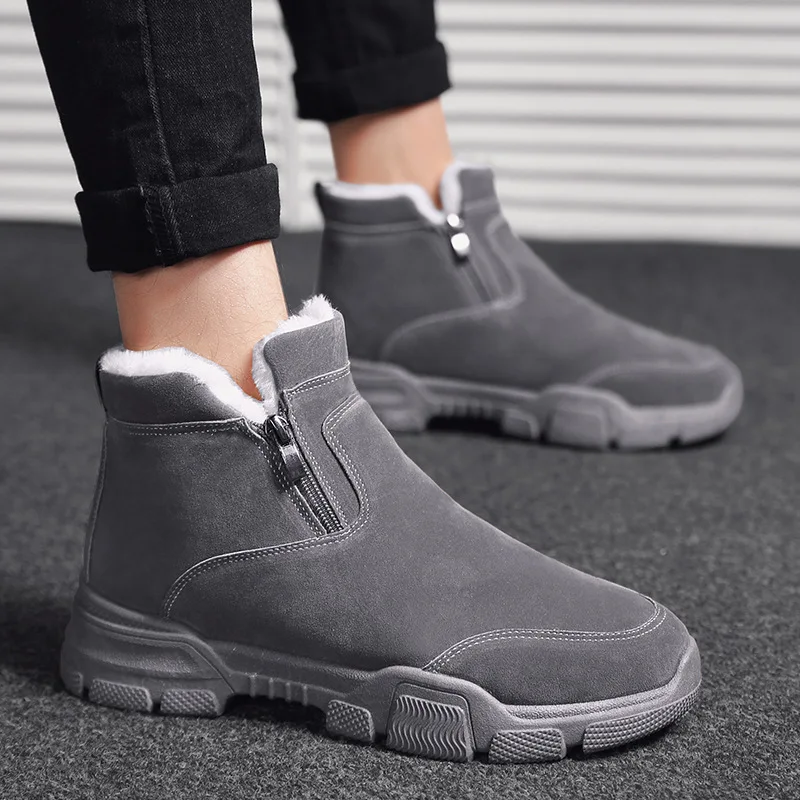 2021 Fashion Winter Shoes Male Ankle Boots Mens Flurry Snow Boots Boys Comfort Sneakers Man Boot