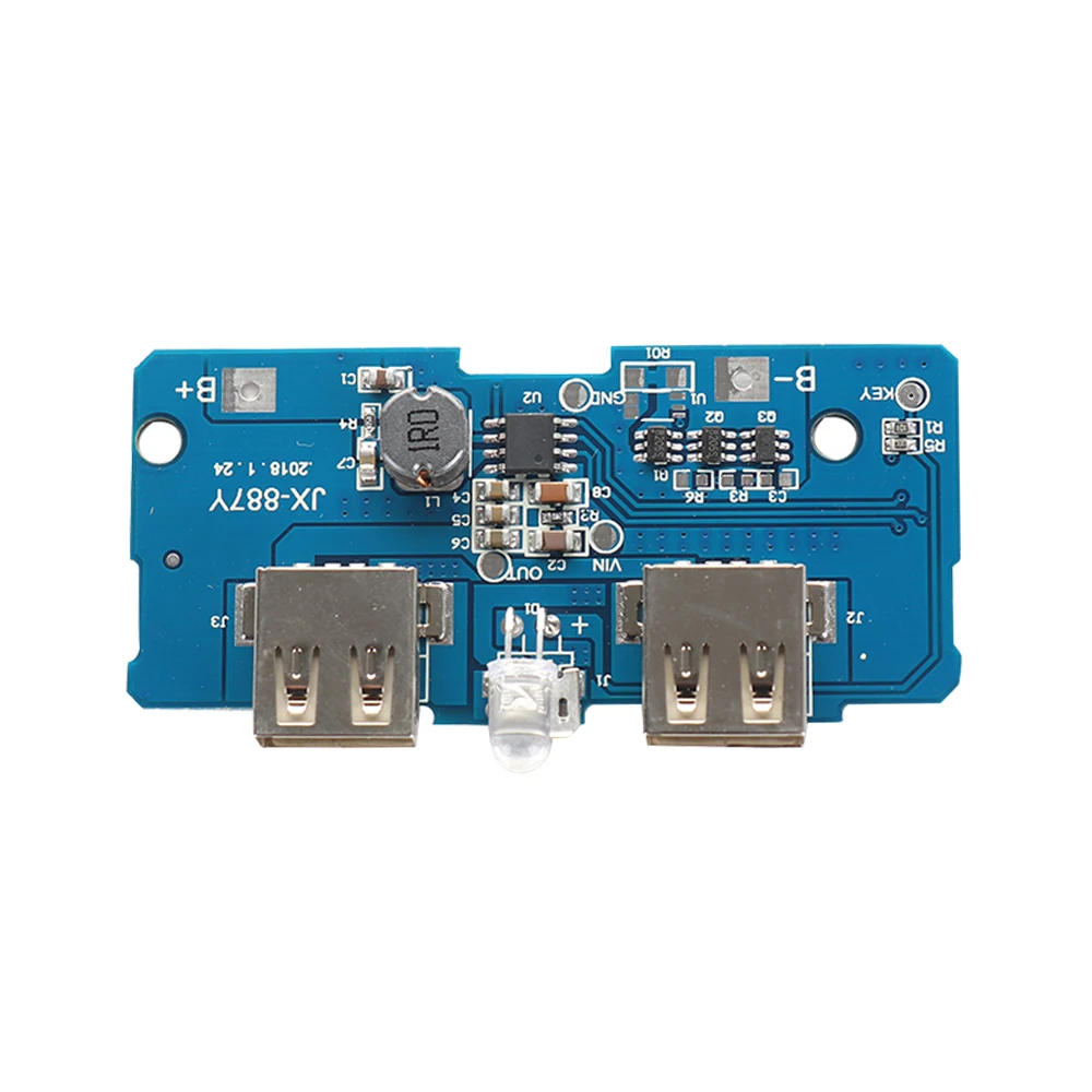 18650 Двойной Micro USB 3 7 в до 5 В 2A повышающий Мобильный Внешний аккумулятор DIY зарядное