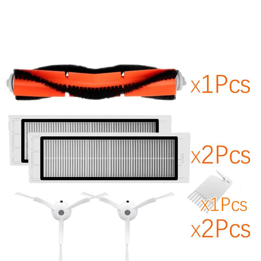 

Запасные части для робота-пылесоса Xiaomi Roborock S50, S51, E35, наборы насадок на швабру, влажный фильтр, боковая щетка, круглая щетка