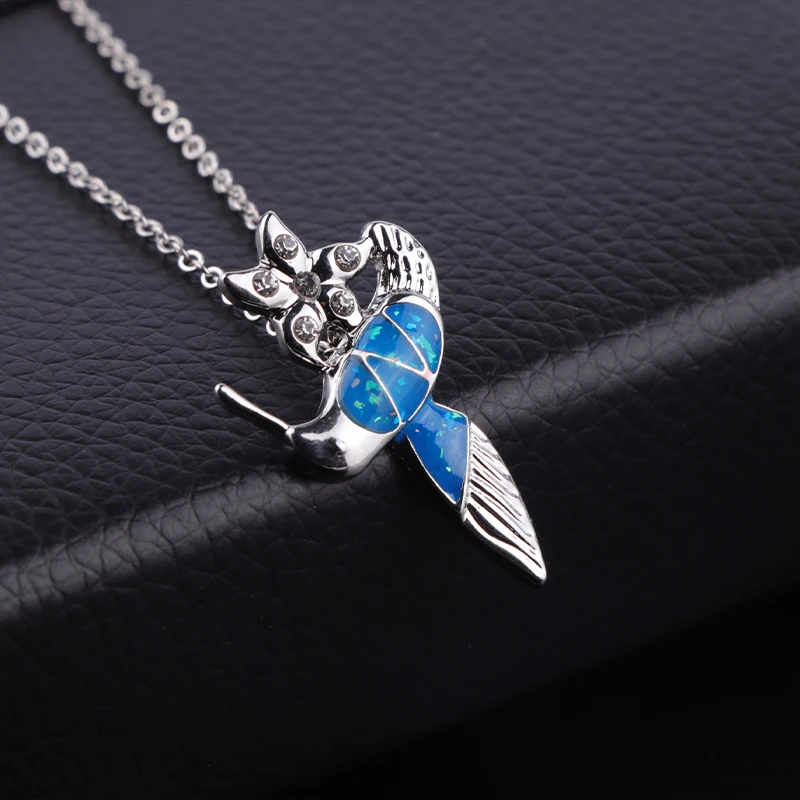 Женское ожерелье с подвеской в виде птицы и цветка | Украшения аксессуары