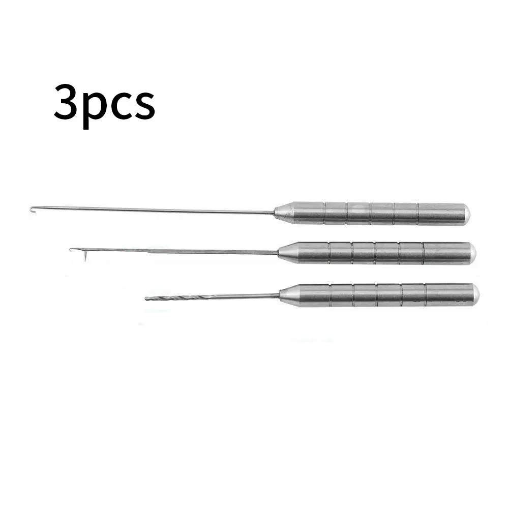 

3pcs Carp Fishing Needle Bait Needle Hook Stainless Steel Splicing Baiting Tackle Rig Tool Fishing Tackle Fishing Accessories