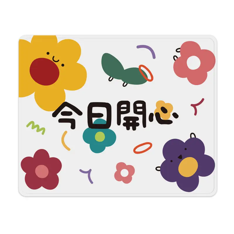 

Original fabric seamed mouse pad Flower cute rubber sole