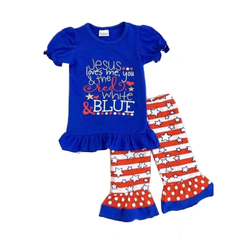 Топ Комплект детской одежды Детская одежда Одежда для девочек 4th of July