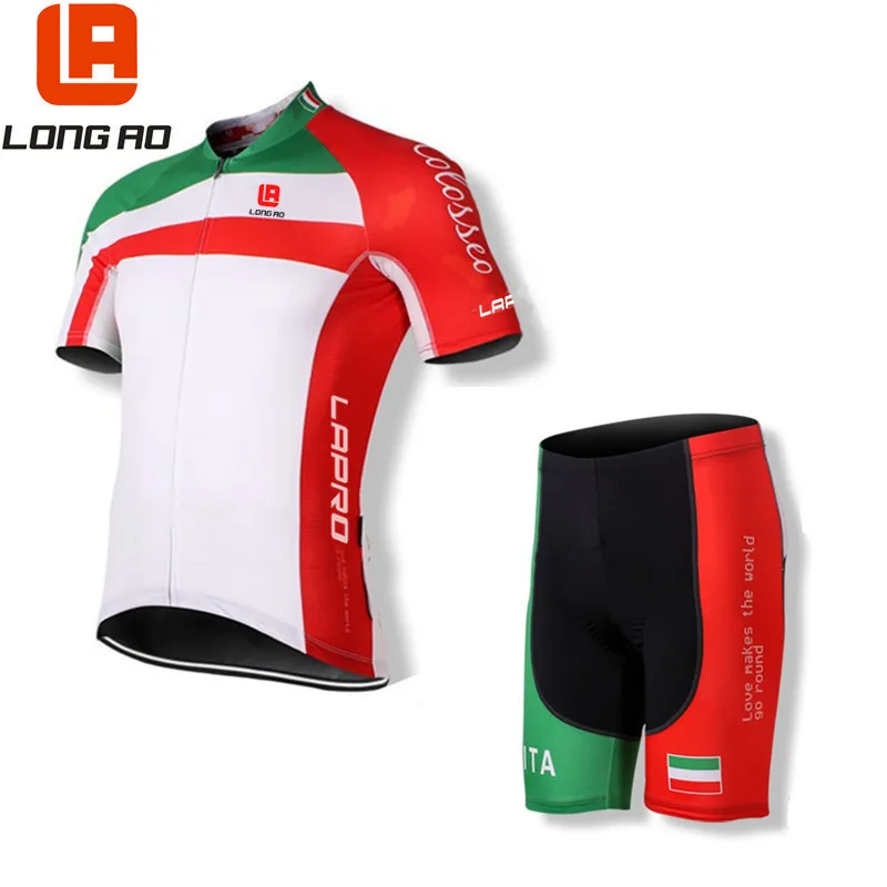 

Traje deportivo de equipo de campo para Ciclismo, Jersey, Camiseta corta, camisa con bandera italiana