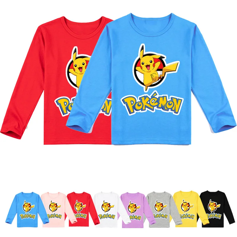Футболки с изображением Пикачу футболки для мальчиков Модная хлопковая футболка