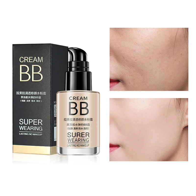 

1 Pc Whitening Liquid Foundation Hide Blemish Concealer Professional Base Make Up Oil Control Easy To Absorb BB Cream Cosmetics
