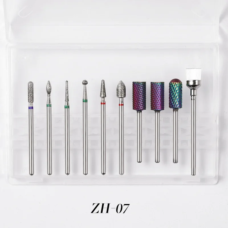 

2020 11 shapes Diamond Nail Drill Milling Nail Drill Bits Cuticle Cutter for Manicure Nail Files Electric Milling Burr Grinder