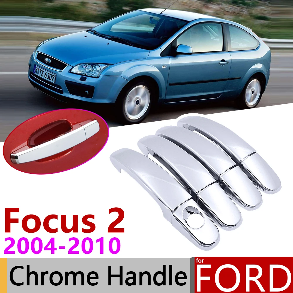 Для Ford Focus 2 MK2 MK2.5 2004 ~ 2010 хромированные дверные ручки крышки наклейки на