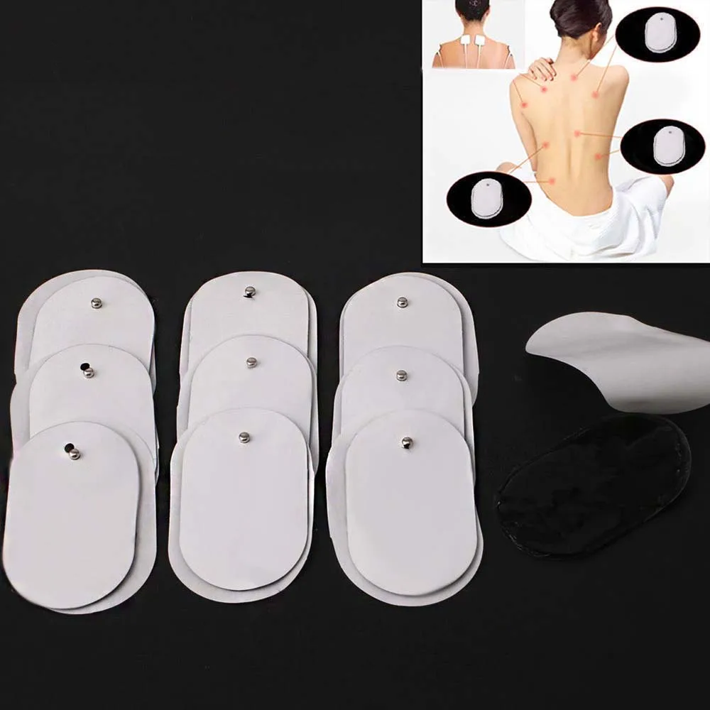 

10PCS Silicone Gel Electrode Replacement Pads For Massagers Electrode Pacthes For Mini Full Body Massagers Skin Stickers