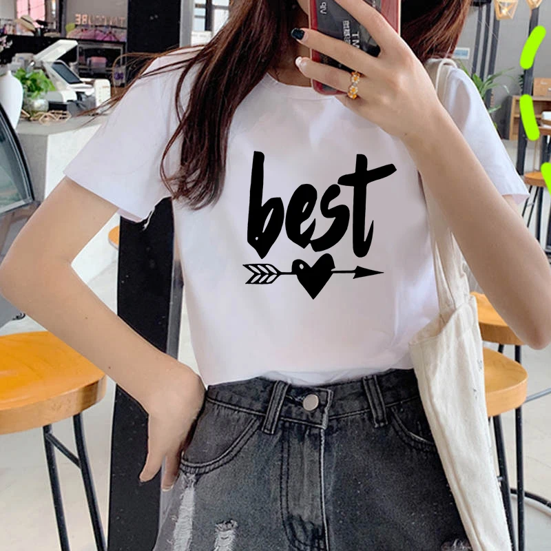 

Woman Harajuku Short-Sleeved O-Neck Tees Shirt Girl Summer Tee Top Femme Tshirt Letter Printed Women T-shirt