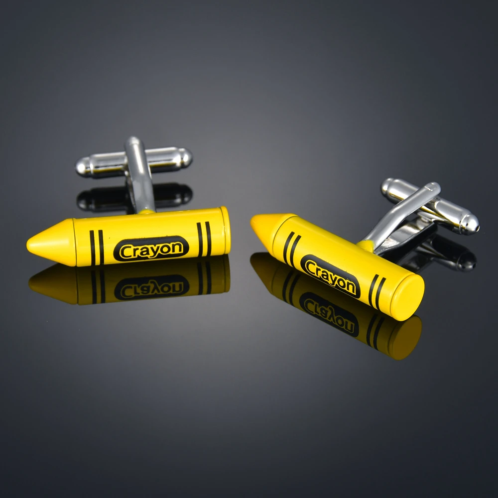 Новинка модные запонки для рубашки желтого и синего цветов мужские манжеты