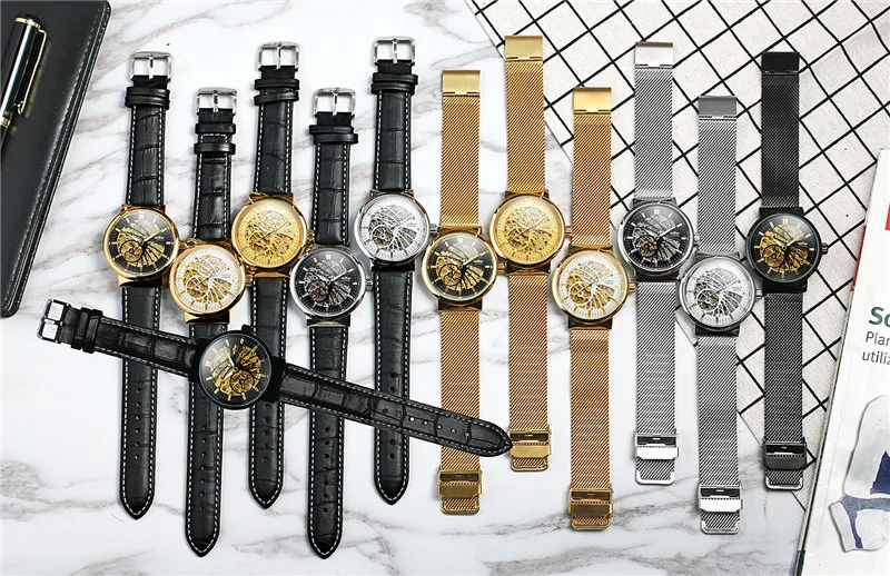 WINNER Automatic Mechanical Men Wristwatch Military Army Sport Male Clock Top Brand Luxury Skeleton Fashion Man Watch Gift 8126 | Наручные