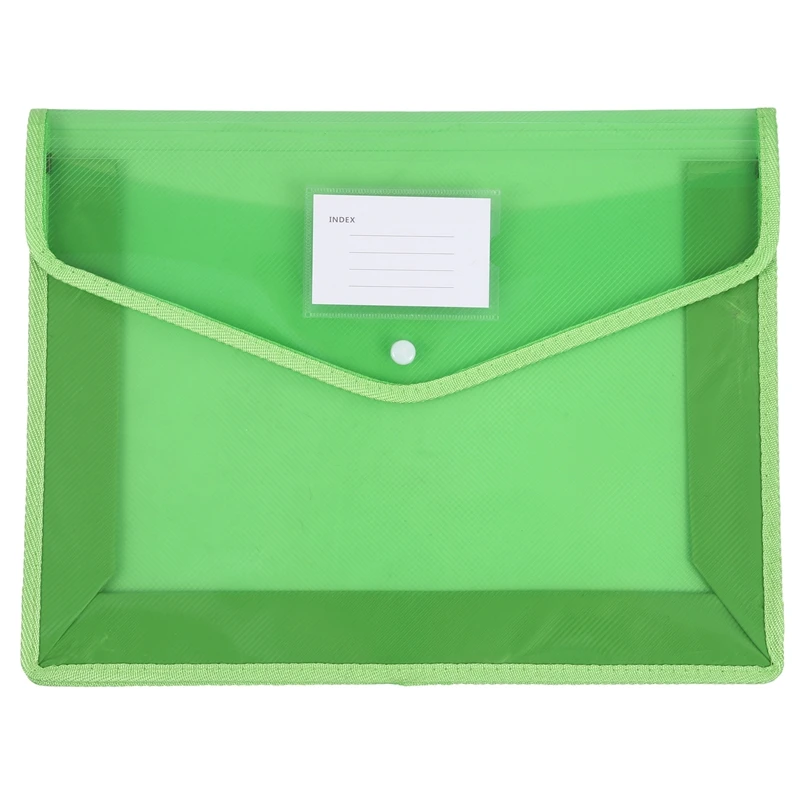 

9Pcs/Set A4 Plastic File Wallet Document Folder Premium Poly Pockets Envelope with Business Card Holder