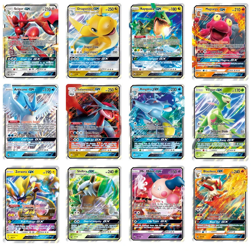 Покемон карты без повторов 200 шт. серия GX Коллекция игр битва карта сверкающие V MAX