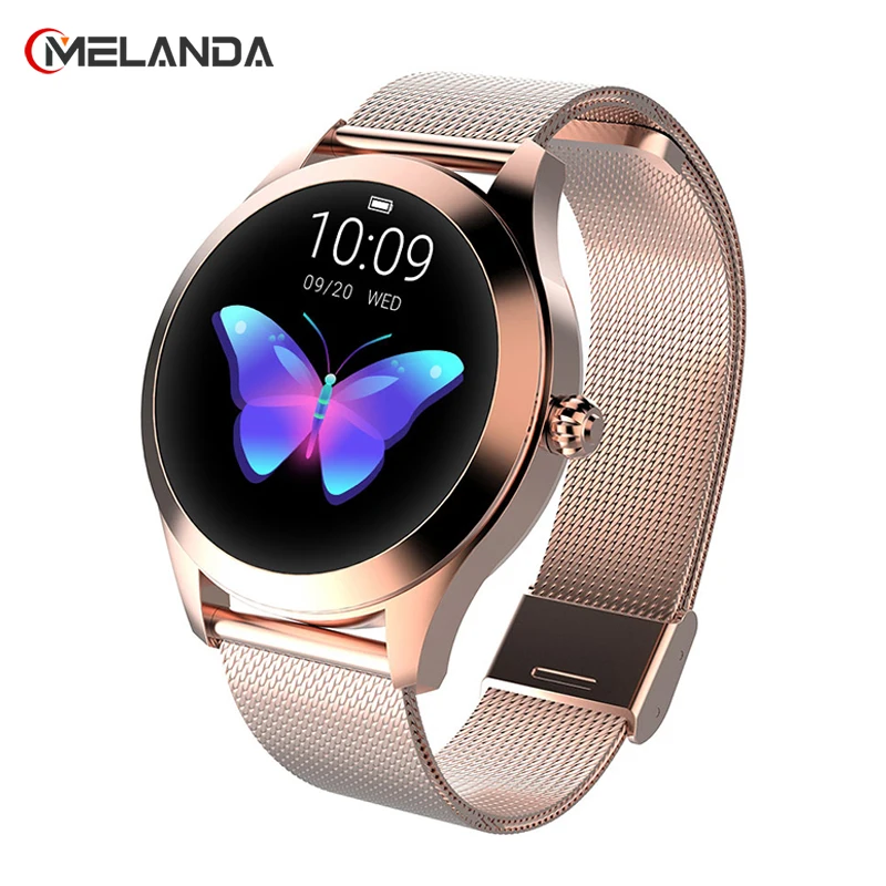 

MELANDA Women Smart Watch IP68 Heart Rate Monitor Message Call Reminder Pedometer Calorie Smartwatch Women watch For Android IOS