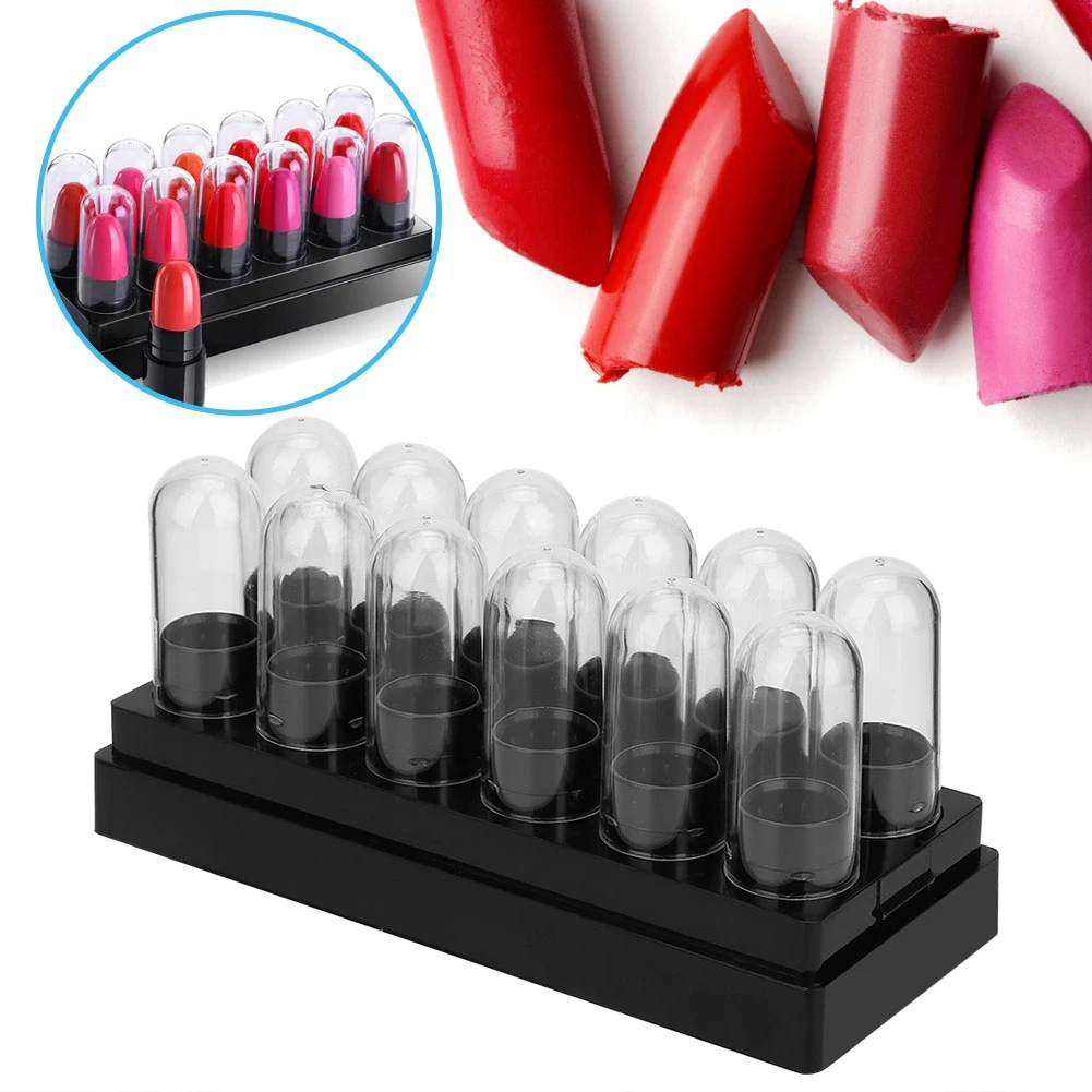 

12 Pcs PP Plastic Lipstick Sample Tubes Mold Homemade Lipstick Clear Caps Sample Tube Mini Lip Balm Empty Tube DIY Makeup Tools