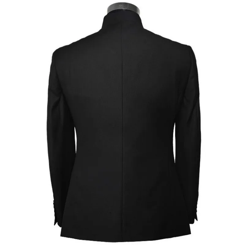 2020 черный халат в китайском стиле мужской традиционный костюм со стоячим