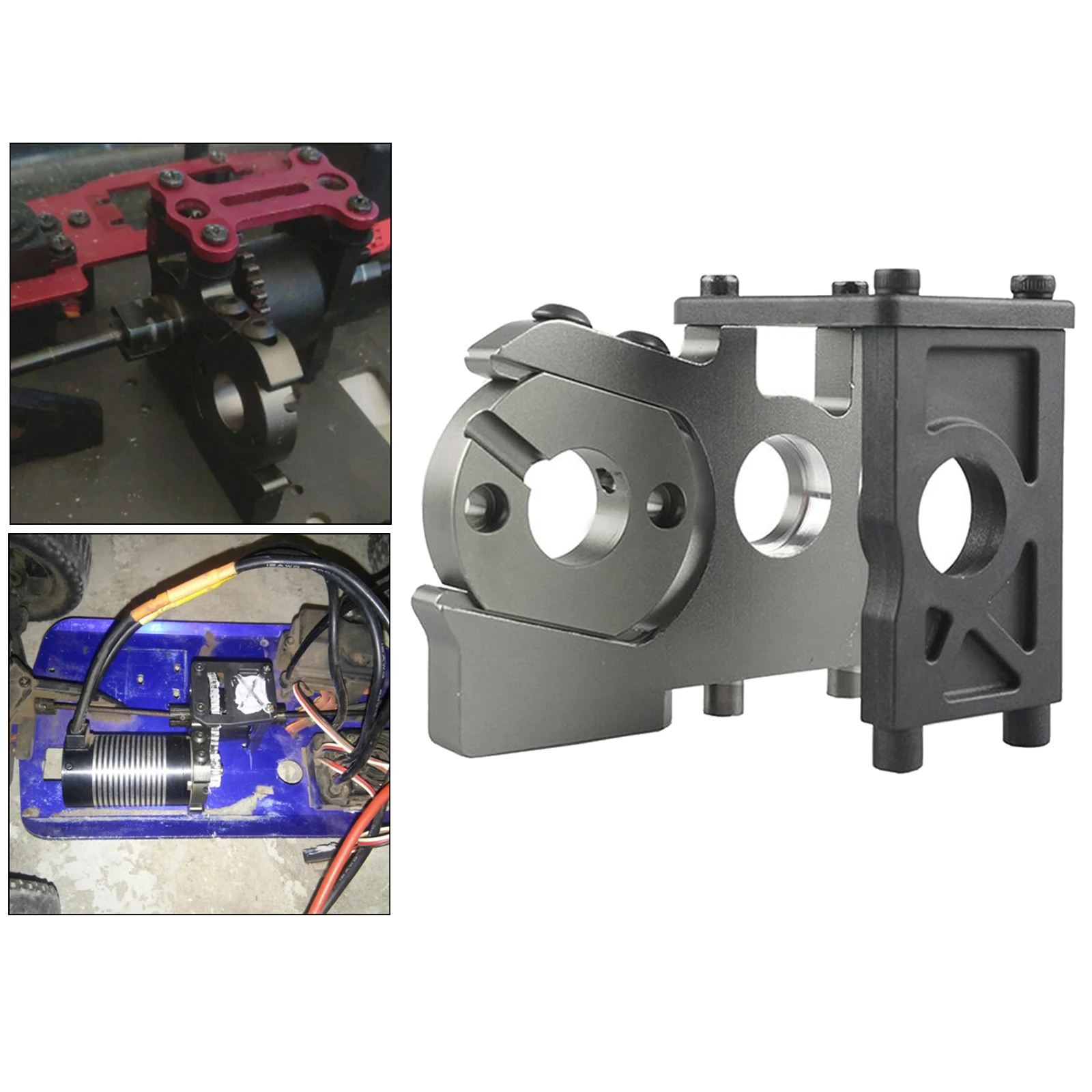 Soporte de montaje de Motor para Kyosho, soporte fijo de Metal mejorado RC 1:8 plateado-2