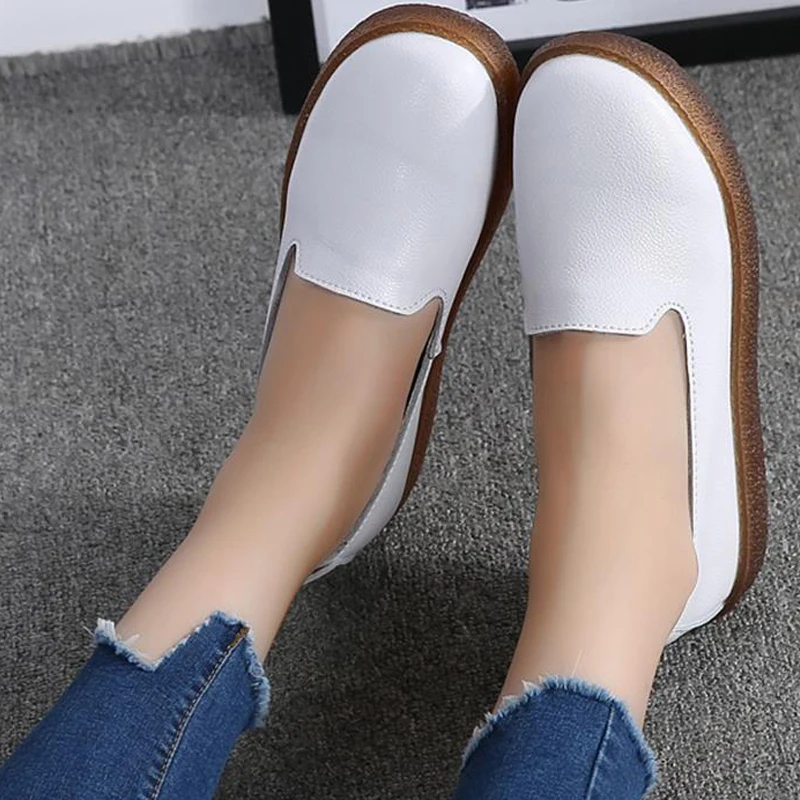 YAERNI 2021 Осенняя женская обувь на плоской подошве Женская без шнуровки Лоферы