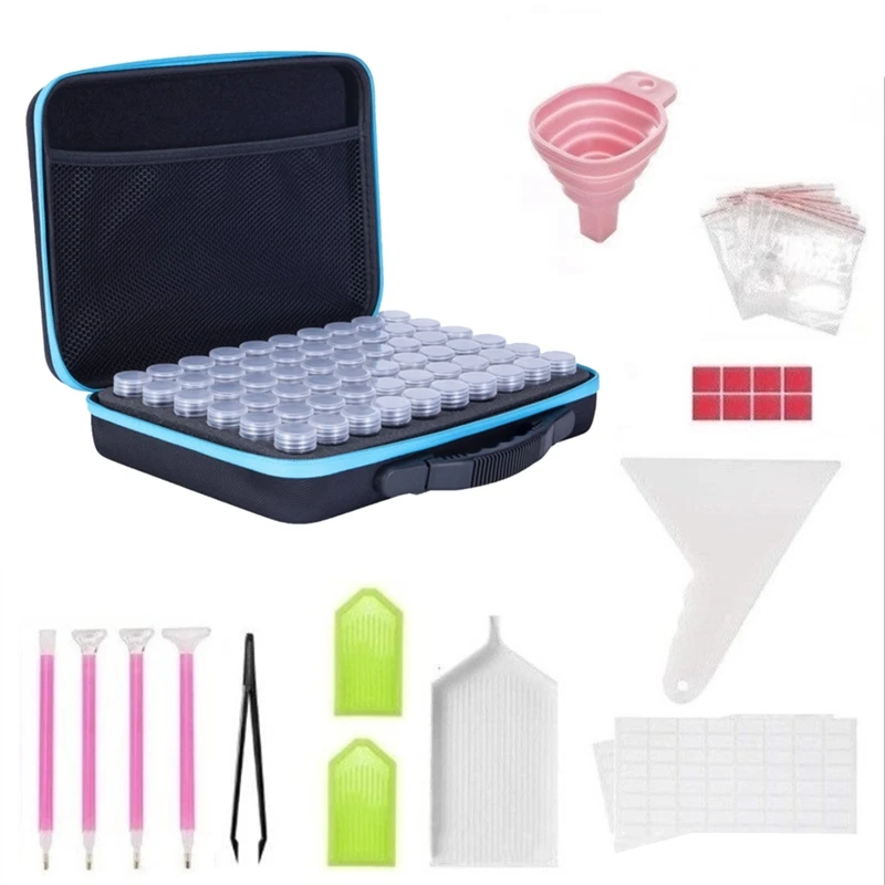 

with 29Pcs Tools Diamond Painting Storage Box 60 Bottles Diamond Painting Accessories Tools Storage Container Bag