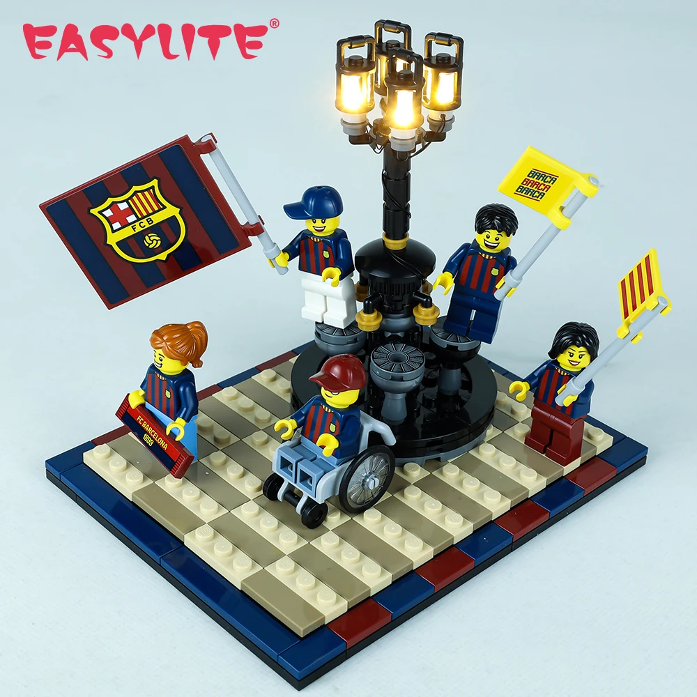 

Набор со светодиодной подсветкой для 40485 фанатов ФК «Барселона», игрушки «сделай сам» для празднования, модель в комплект не входит