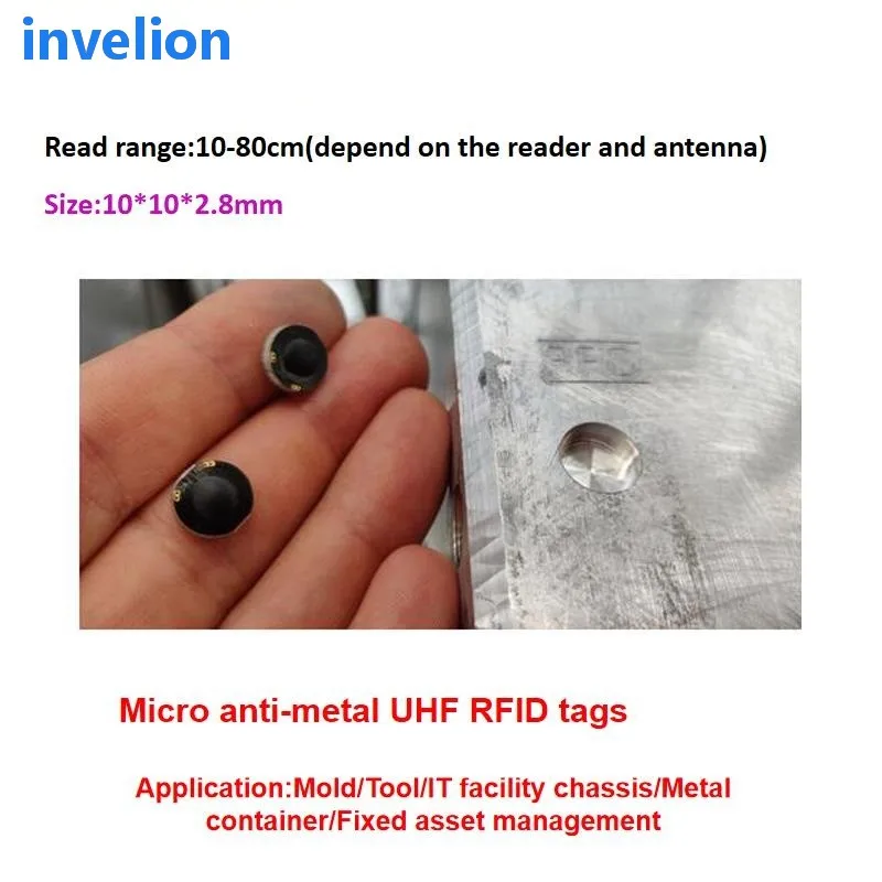 3 шт. образец micro round uhf rfid Метка на металле EPC Gen2 класс 1 пассивный impinj Monza 4QT epc gen2 для