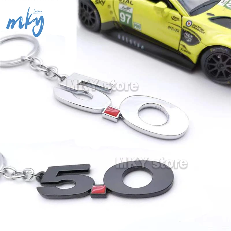 Автомобильный брелок с логотипом 5 0 кольцом для ключей цифровой Ford Mustang GT500 Cobra Land
