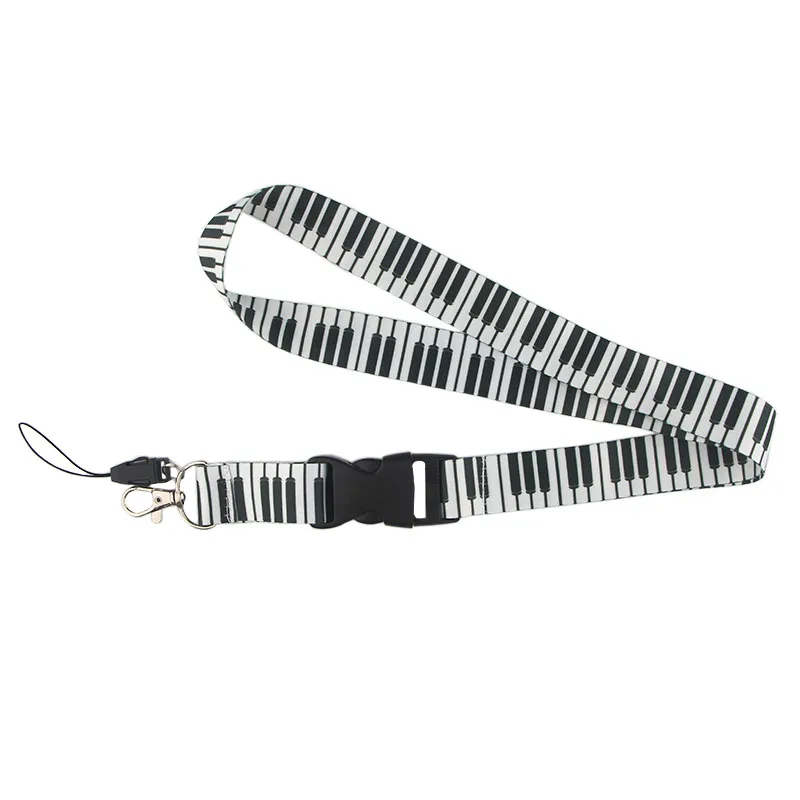 

Piano keyboard cute Detachable mobile phone lanyard Key Identification necklace Straps USB Badge Holder DIY Accessories E0773