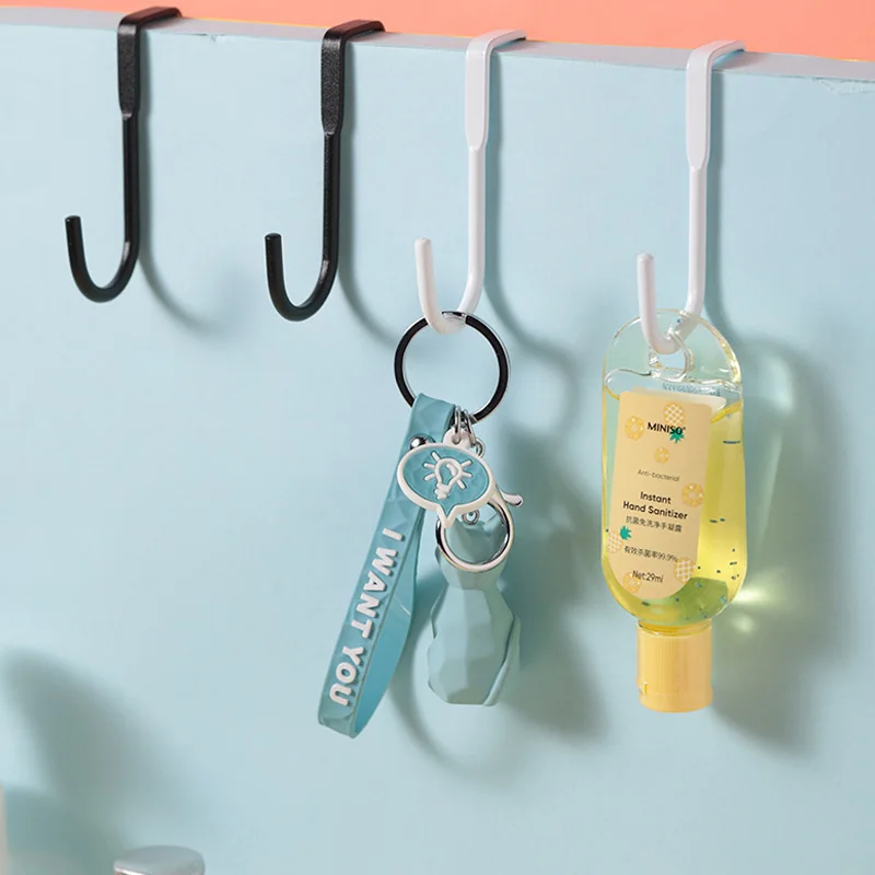 

Дверной крючок из нержавеющей стали, S-образная вешалка для двери шкафа, без следов, с двумя крючками, для кухни