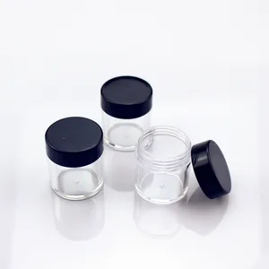 Прозрачная пластиковая банка для крема, 50 шт.лот, 15 г, пустая косметическая бутылка, упаковочный контейнер, футляр для макияжа, 15 мл