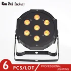 DJ светильник s Dmx управление Lyre светодиодная лампа 7x12 Вт RGBW 4 в 1 с 8 каналами Led Flat Par Светильник для свадьбы Рождества семейвечерние