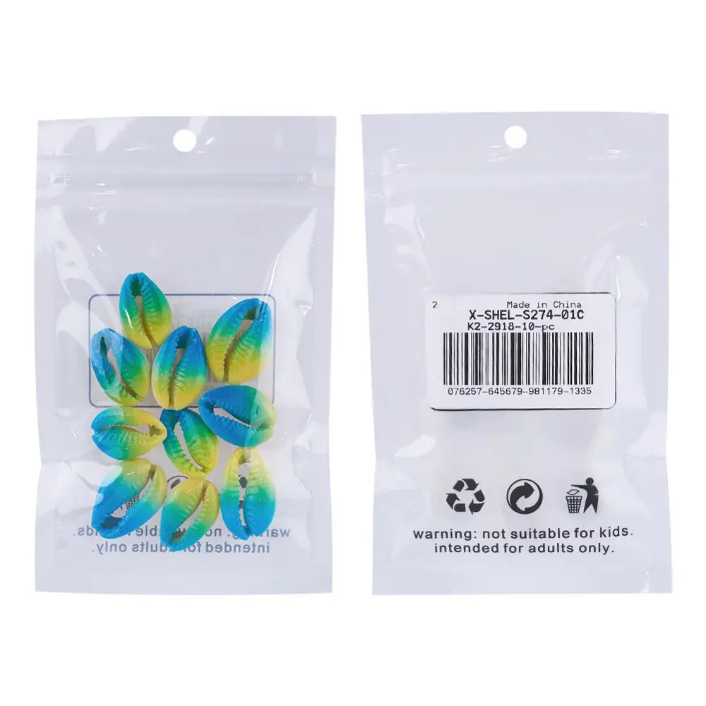 Цветные бусины в виде раковины Cowrie без отверстий для самостоятельного