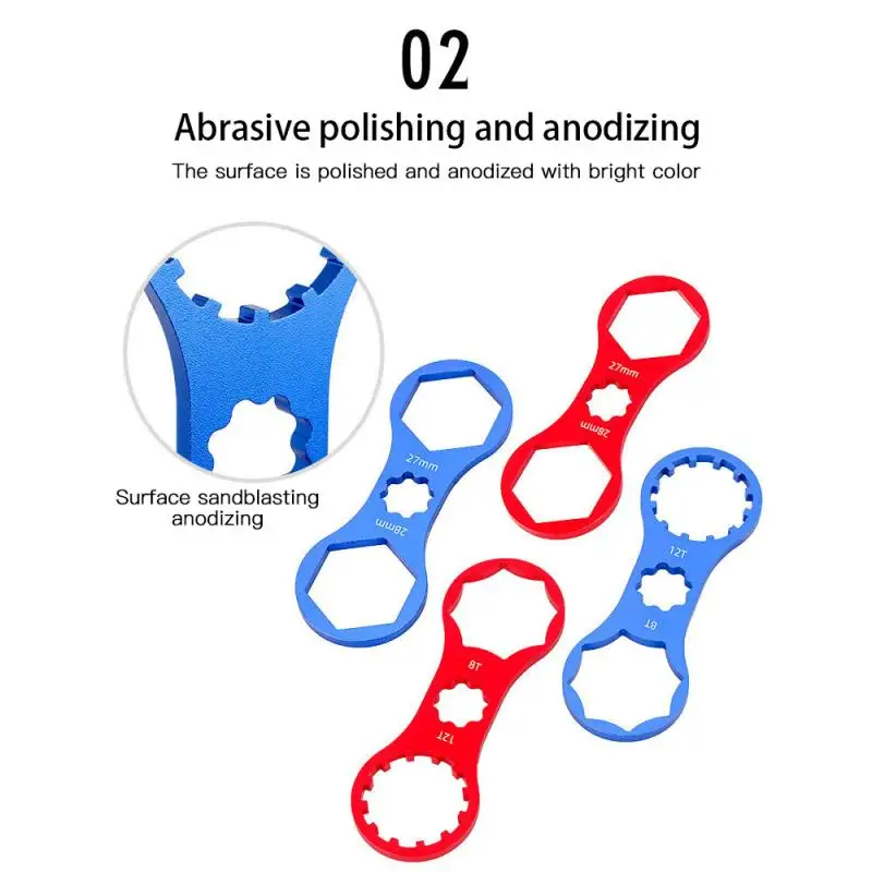 

Aluminum Bicycle Wrench Front Fork Repair Tool For SR Suntour XCR/XCT/XCM/RST MTB Bike Front Fork Cap Wrench Disassembly Tools