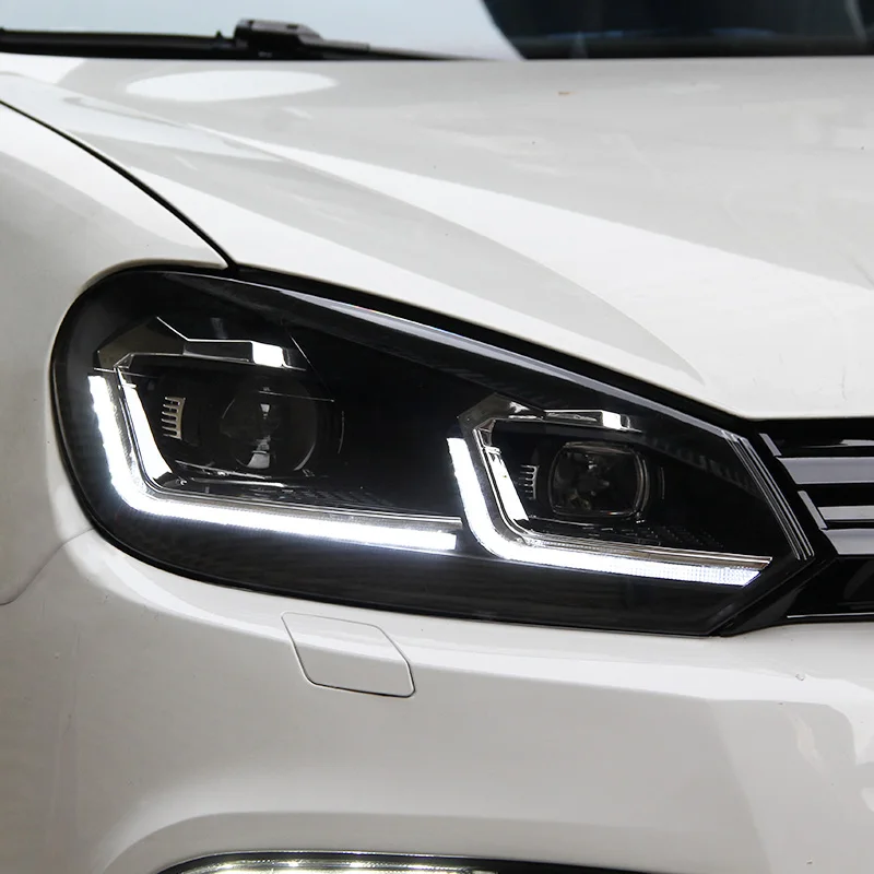 DY_L автомобильный Стайлинг для v w Golf 6 2009-2013 светодиодный фонарь для MK6 Golf 6 Головной фонарь светодиодный DRL биксеноновый светодиодный динамический сигнал поворота
