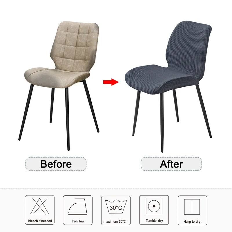 

12 Colors Polar Fleece Fabric Chair Covers Washable Chair Cover Seat Slipcovers Stretch Dining Seat Cover For Home Party Hotel