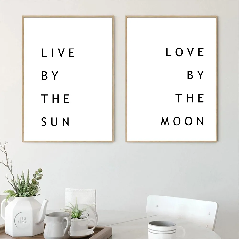Картина на холсте Живи от солнца Любовь Луны |