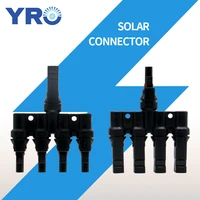 1 pairs 4 in 1 t branch solar connector branch adapter manufactuers pv connector used for solar cable